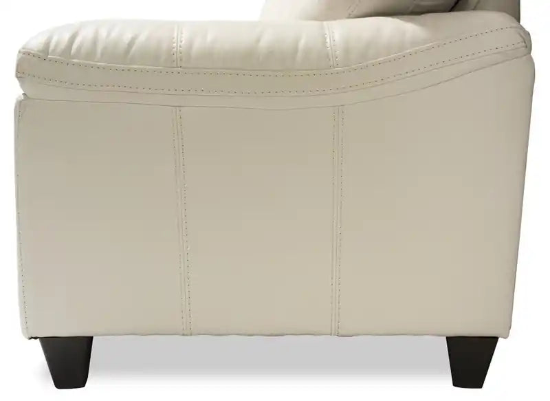 63 Leather-Look Fabric Loveseat with Removable Seat Cushions and Tufting