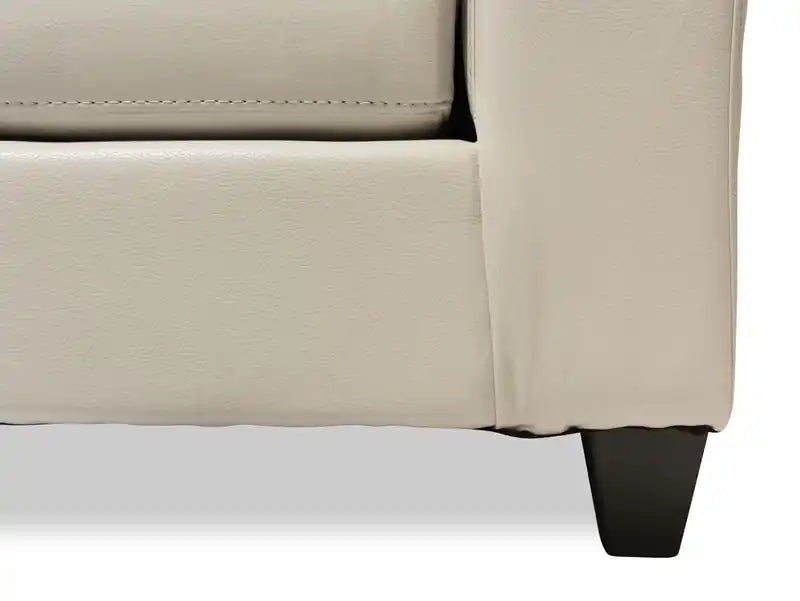 63 Leather-Look Fabric Loveseat with Removable Seat Cushions and Tufting