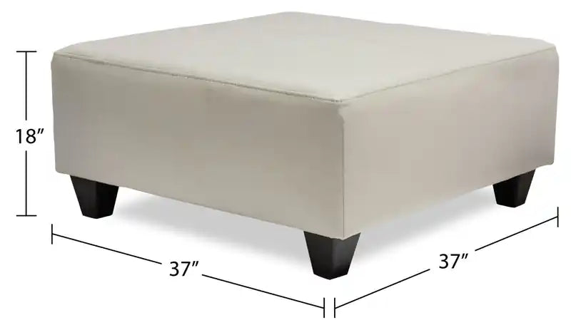 37 Leather-Look Ottoman