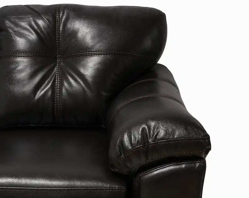 42 Leather-Look Fabric Chair with Removable Seat Cushion and Tufting