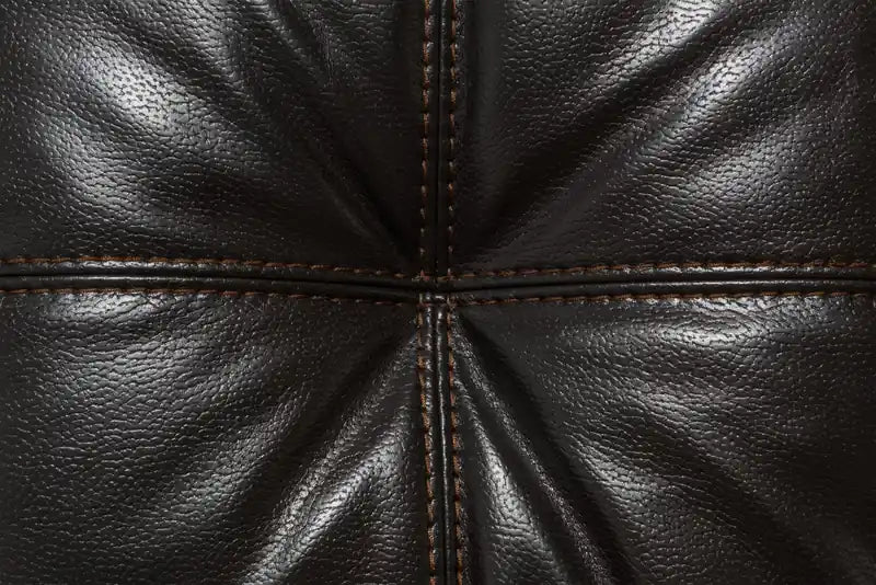 63 Leather-Look Fabric Loveseat with Removable Seat Cushions and Tufting