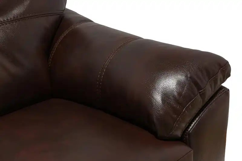 63 Leather-Look Fabric Loveseat with Removable Seat Cushions and Tufting