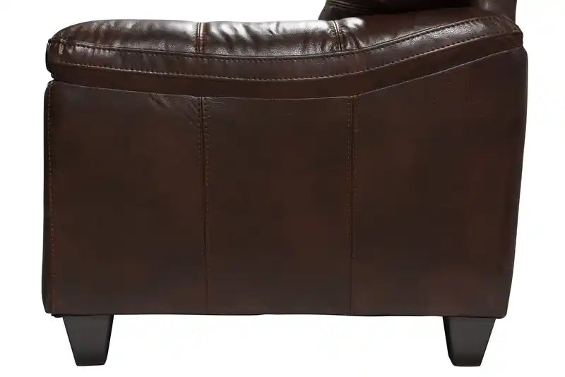 63 Leather-Look Fabric Loveseat with Removable Seat Cushions and Tufting