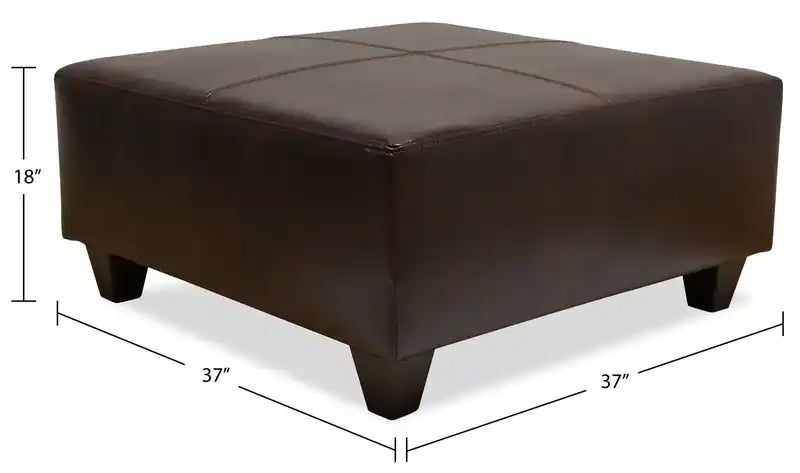 37 Leather-Look Ottoman