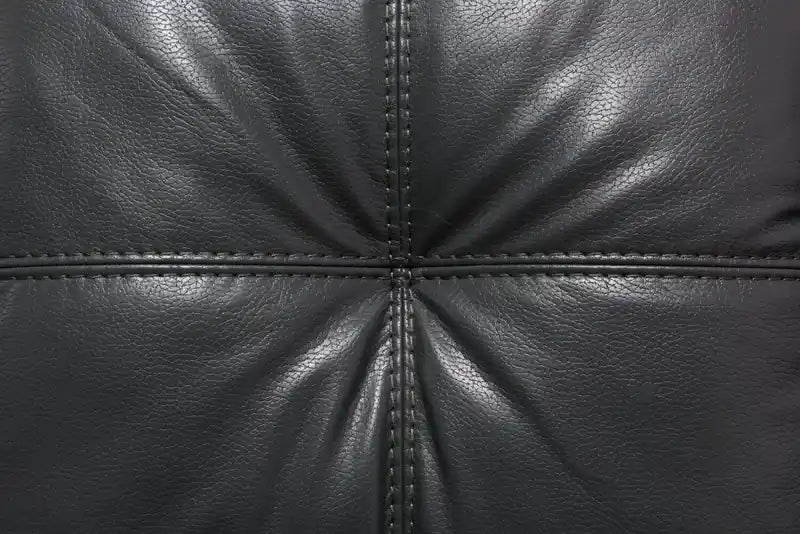 63 Leather-Look Fabric Loveseat with Removable Seat Cushions and Tufting
