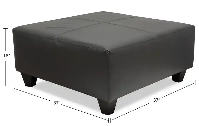 37 Leather-Look Ottoman