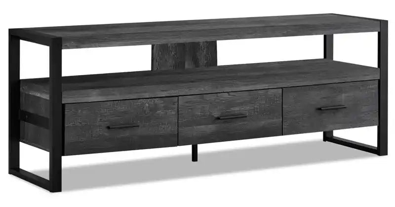 Asa 60 Modern TV Stand with Storage and Cable Management for TVs up to 65- Black