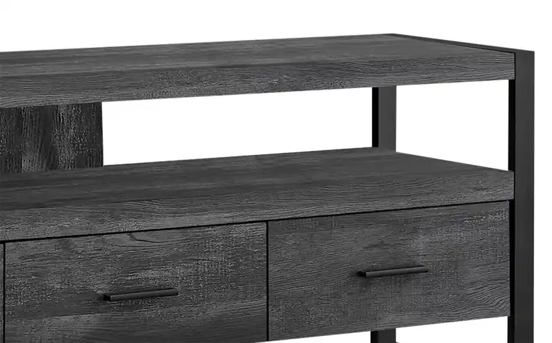 60 Modern TV Stand with Storage and Cable Management for TVs up to 65- Black