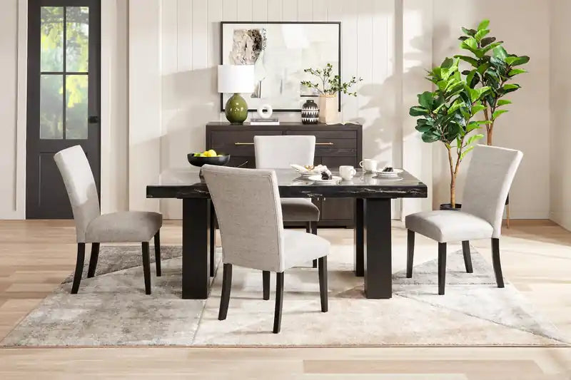 Dining Chair with Polyester Fabric