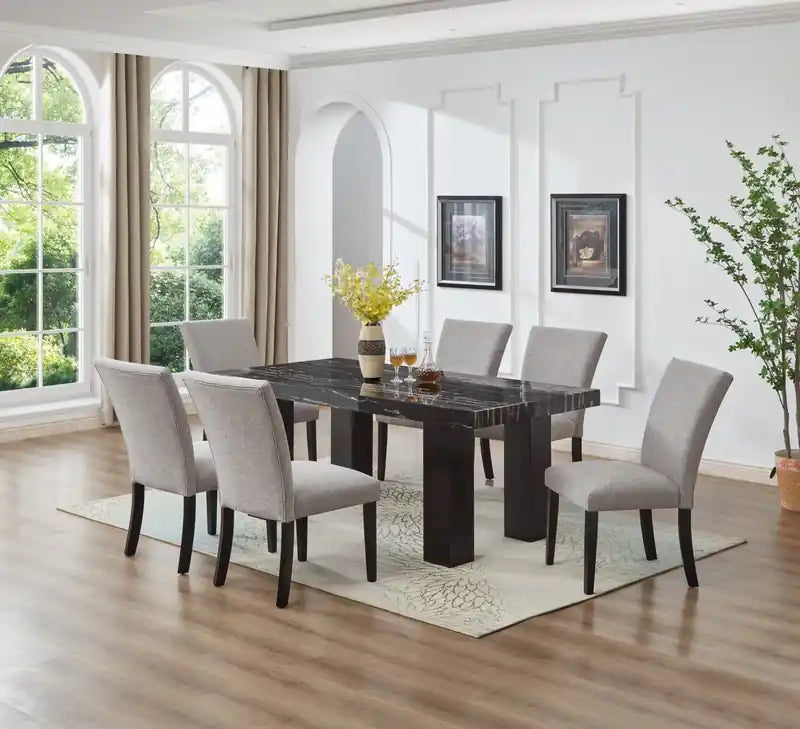 Dining Chair with Polyester Fabric