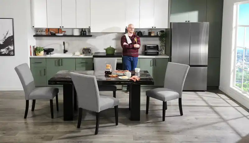 Dining Chair with Polyester Fabric