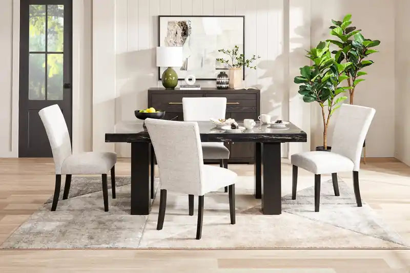 Dining Chair with Polyester Fabric