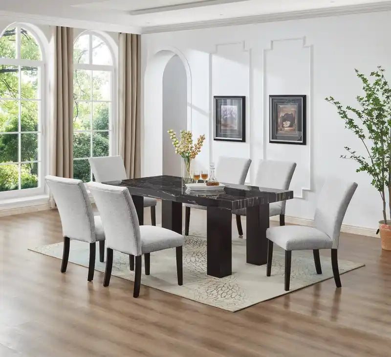 Dining Chair with Polyester Fabric