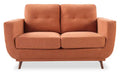 Cosmo 57 Fabric Loveseat with Tufted Back Cushions
