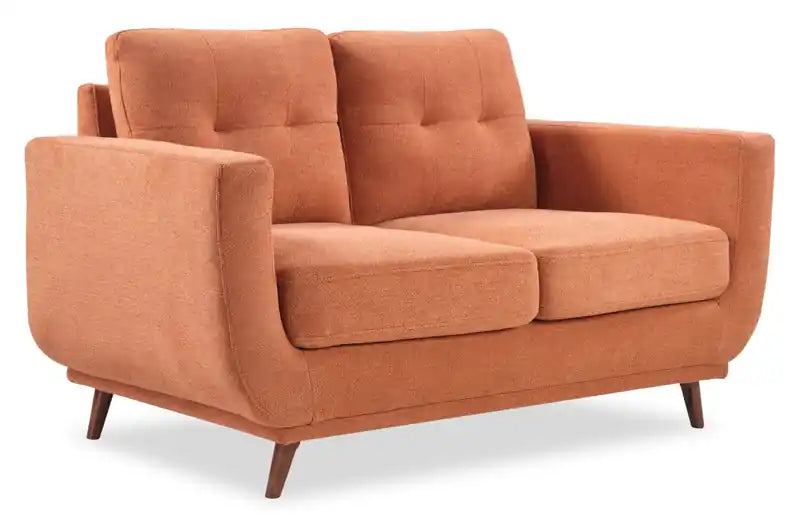 57 Fabric Loveseat with Tufted Back Cushions