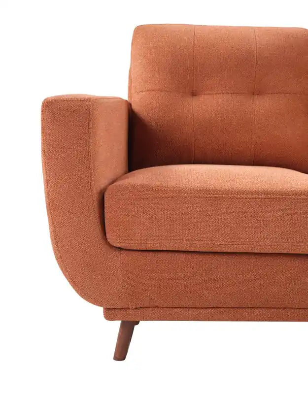 57 Fabric Loveseat with Tufted Back Cushions