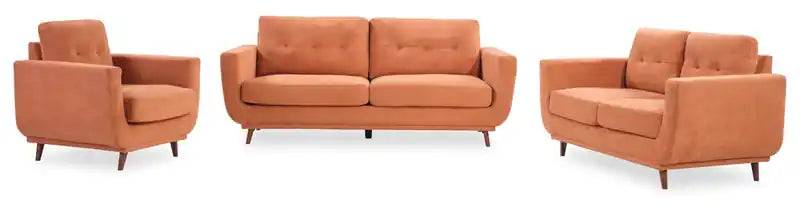 57 Fabric Loveseat with Tufted Back Cushions