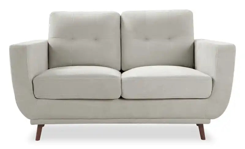 57 Fabric Loveseat with Tufted Back Cushions