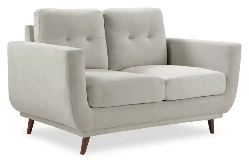 57 Fabric Loveseat with Tufted Back Cushions