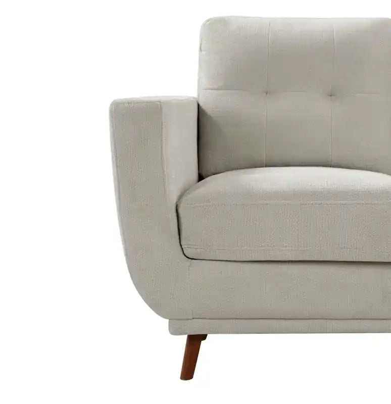 57 Fabric Loveseat with Tufted Back Cushions