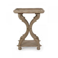 Jason Traditional Square Side Table With Shelf