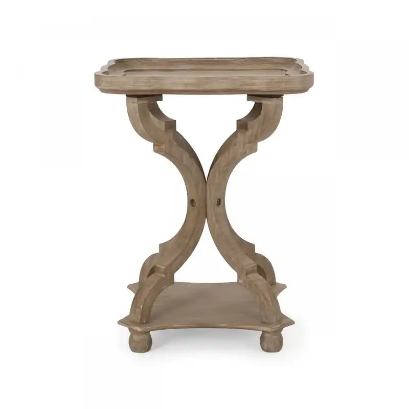 Jason Traditional Square Side Table With Shelf