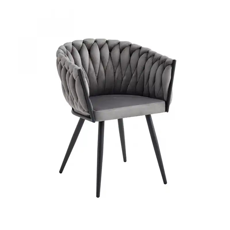 Accent Dining Arm Chair, Dark Grey Velvet ()