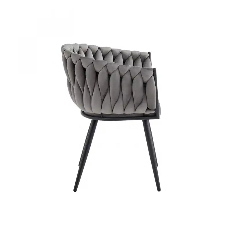 Accent Dining Arm Chair, Dark Grey Velvet ()