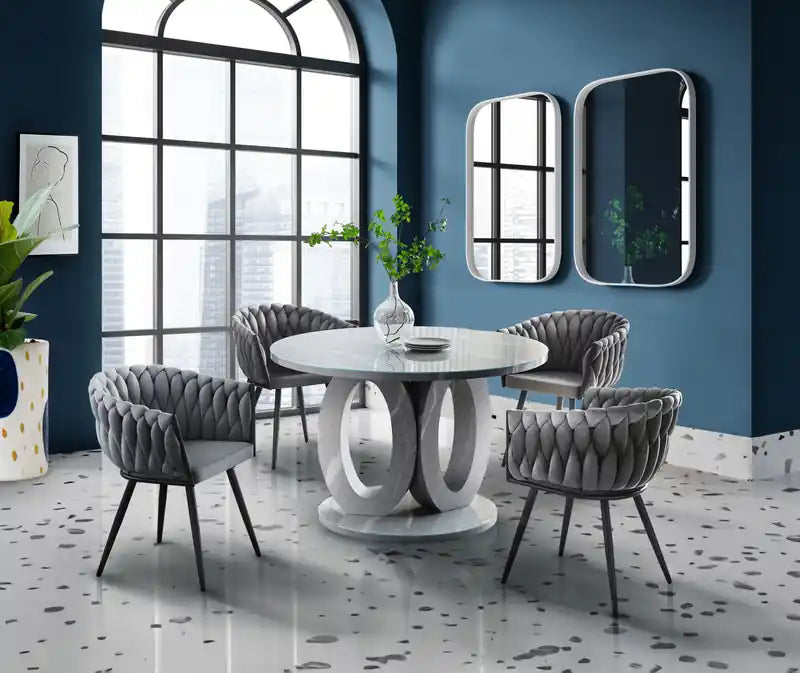 Accent Dining Arm Chair, Dark Grey Velvet ()