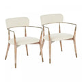 LumiSource Savannah Cream Fabric Contemporary Dining Chair