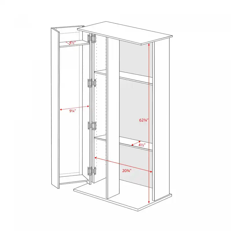 23-shelf Multimedia Storage