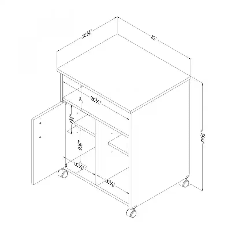 Printer Cart - Pure White
