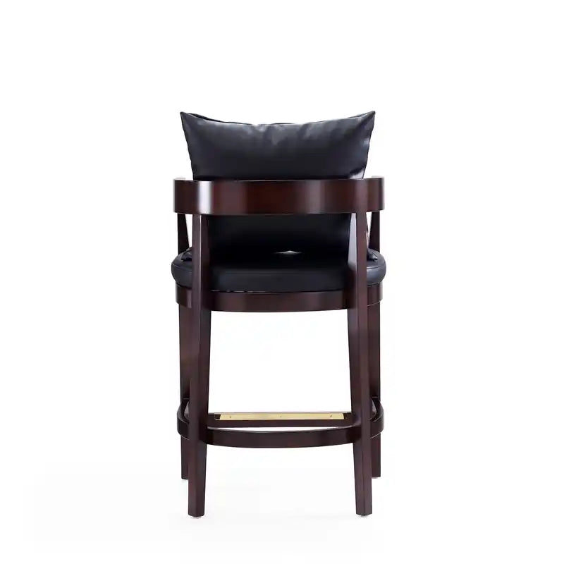 34 Beech Wood Counter Height Barstool - Black & Dark Walnut