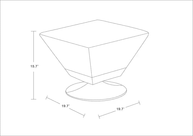 Polished Chrome Swivel Ottoman