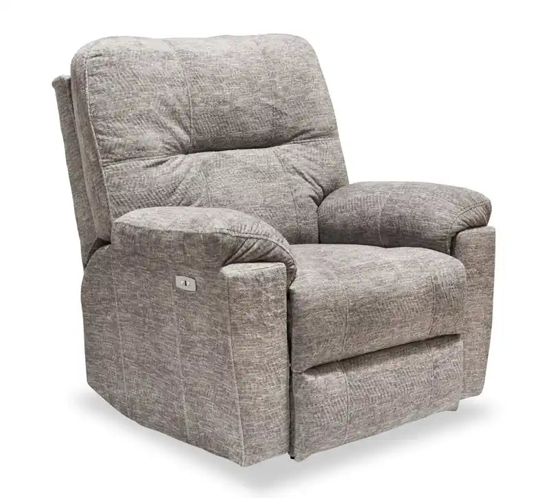 Made in Canada Fynn 40 Chenille Fabric Power Reclining Chair with USB Port - Dove Grey