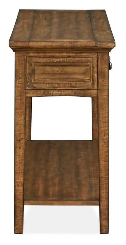 50 Traditional Pine Sofa Table with Storage - Dovetail Grey