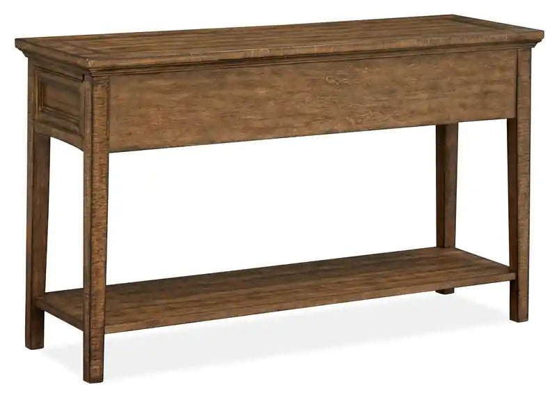 50 Traditional Pine Sofa Table with Storage - Dovetail Grey