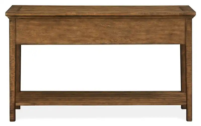 50 Traditional Pine Sofa Table with Storage - Dovetail Grey