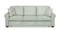 Scott Living Haven 96 Chenille Fabric Sleeper Sofa with Wood Legs - Seafoam Blue