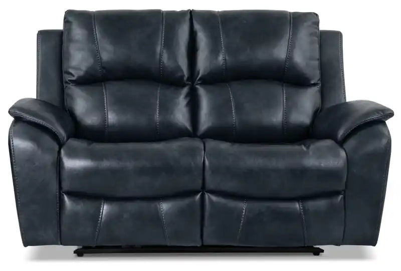Kory Leather-Look Fabric Reclining Loveseat