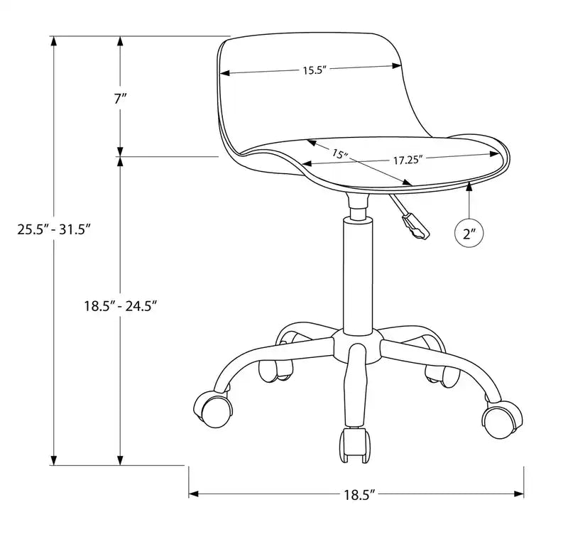 18.5 Compact Office Chair with Low Back