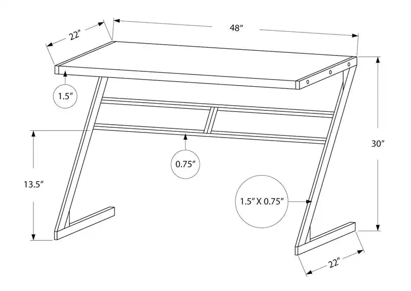 48 Compact Office Desk