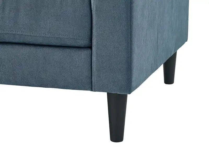 57 Fabric Loveseat with Tufted Seat Cushions and Reversible Back Cushions - Denim Blue