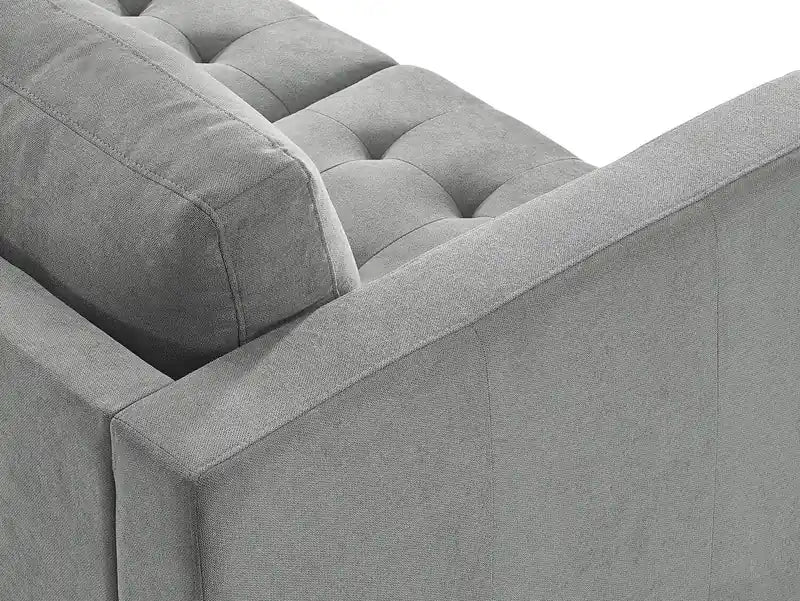 57 Fabric Loveseat with Tufted Seat Cushions and Reversible Back Cushions - Denim Blue