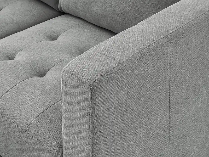 57 Fabric Loveseat with Tufted Seat Cushions and Reversible Back Cushions - Denim Blue