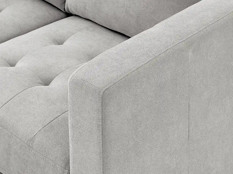 57 Fabric Loveseat with Tufted Seat Cushions and Reversible Back Cushions - Denim Blue