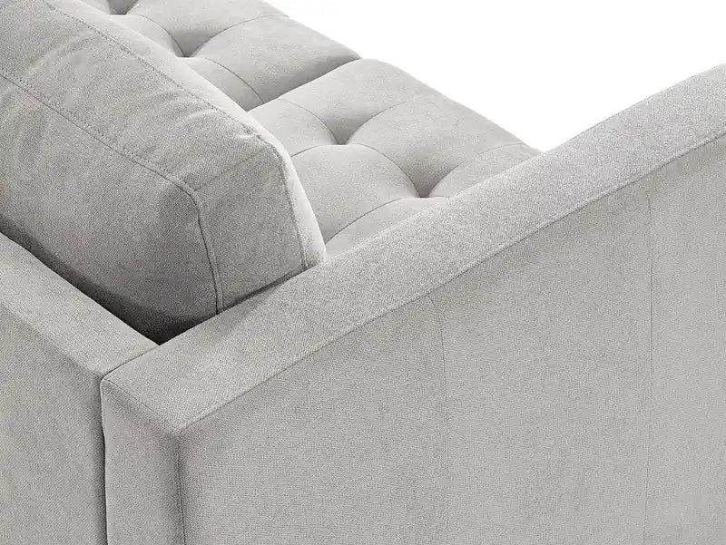 57 Fabric Loveseat with Tufted Seat Cushions and Reversible Back Cushions - Denim Blue