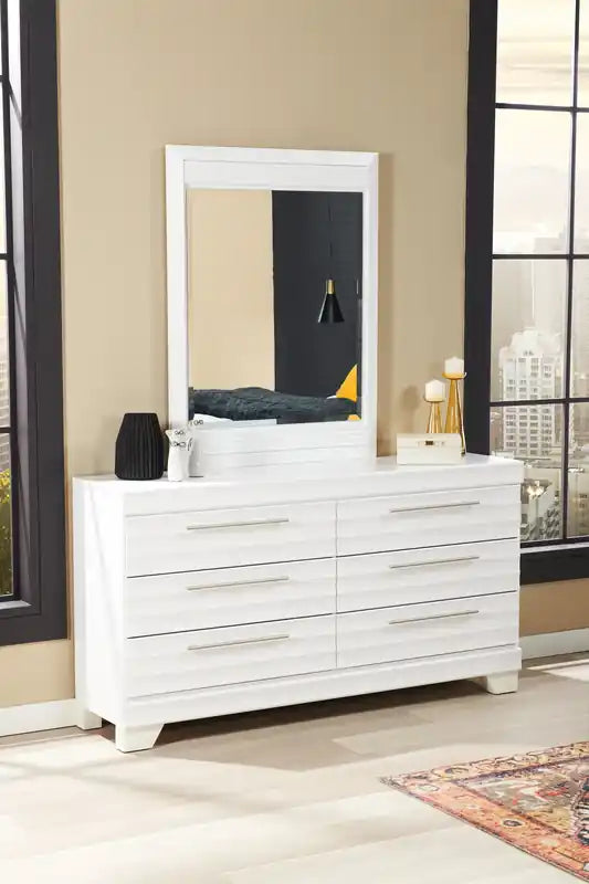 Bedroom 6-Drawer Dresser, 61.3W x 32.8H,