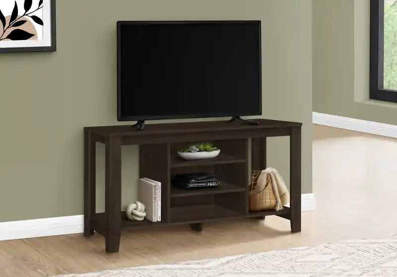 48 TV Stand with Storage and Cable Management for TVs up to 55- Espresso