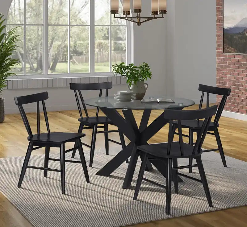 Remi Dining Chair with Curved Slat-Back